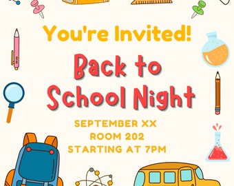 Back to School Night Template - Etsy