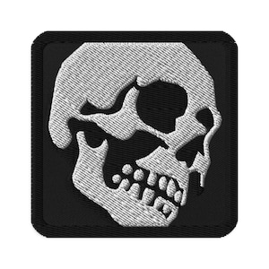 Caja Calavera Parche bordado