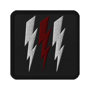 Triple Bolt Square Embroidered patch