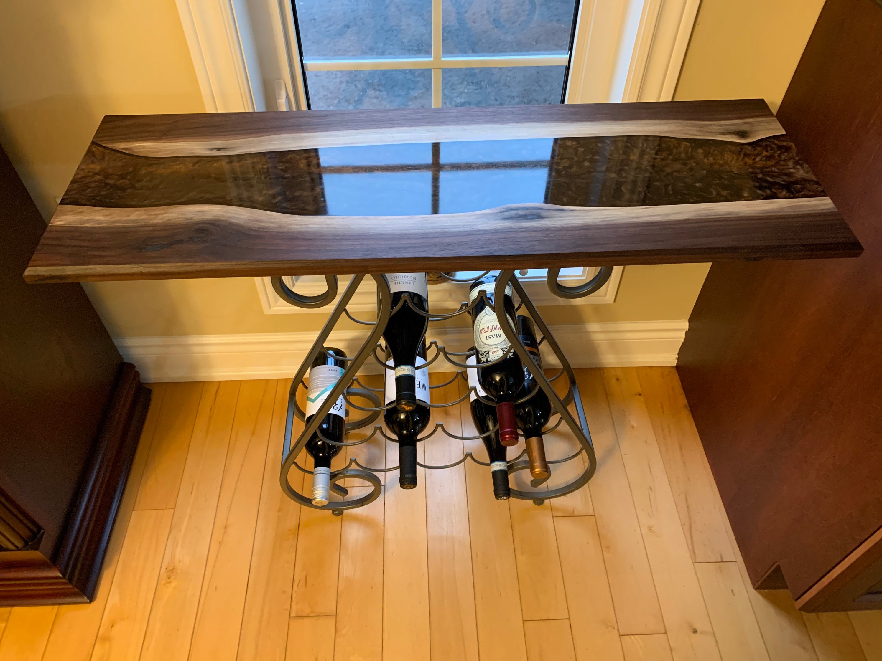 Live Edge Wine Rack Etsy