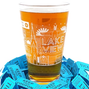 Lakeview Chicago Pint Glass