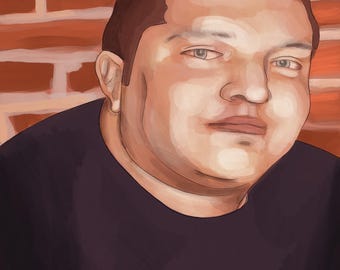 Sal Vulcano "Impractical Jokers" 8x8 in. print