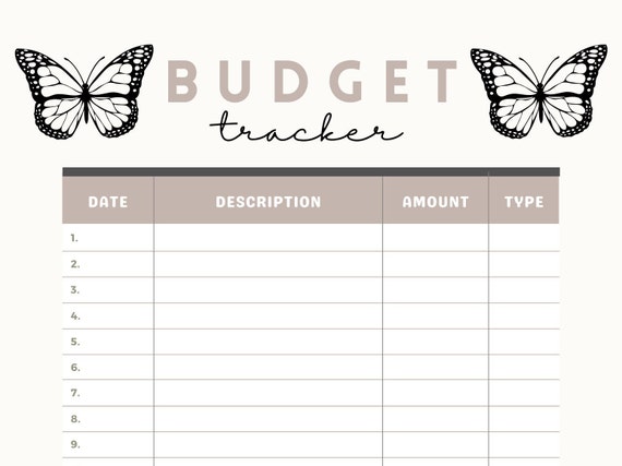 Minimal Budget Tracker Printable Pdf - Etsy
