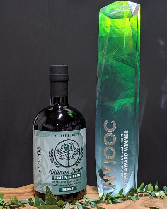 AWARD WINNING Olive Oil Extra Virgin Koroneiki Early Season Harvest Organic Extra Virgin Olive Oil Raw Unfiltered - Made In Greece