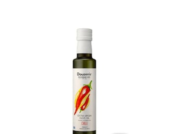 Douzenis Chili Flavored Greek Extra Virgin Olive Oil, 250 mL