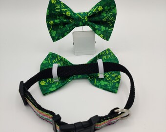Pet Bow Ties Dog Bowtie Pet Fashion Bow Pet Collar Decorative Bow Pet Bow Accessory  Pet Collar Bow with Double Elastic