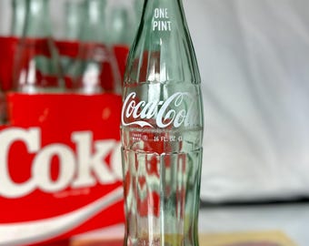 Vintage 1947 Coca-cola Collectible Hobbleskirt 6 Oz. Green Glass