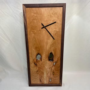 Handcrafted pendulum wood wall clock ( Aspen Lakes )