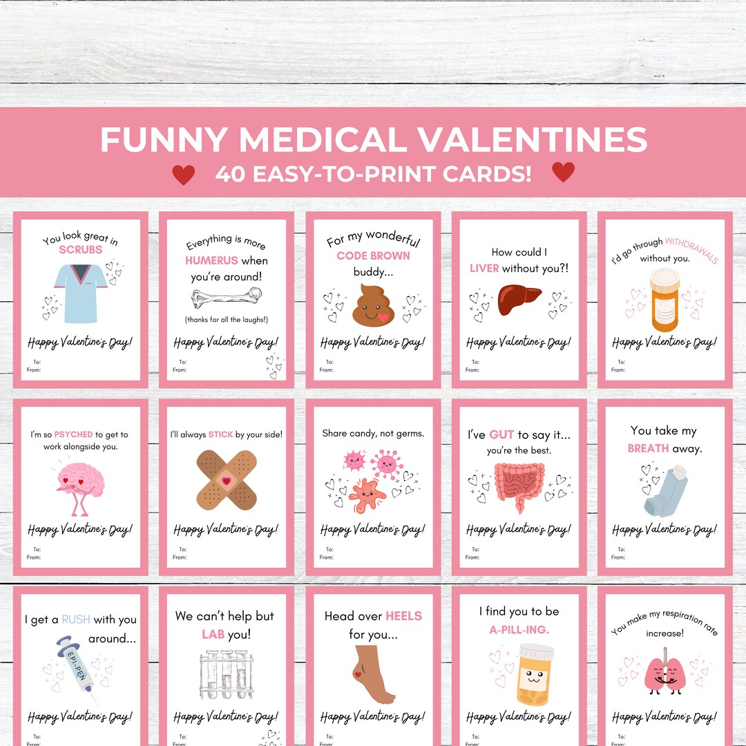 40 Hilarious Medical Valentines Funny Cards for Doctors, Nurses, and