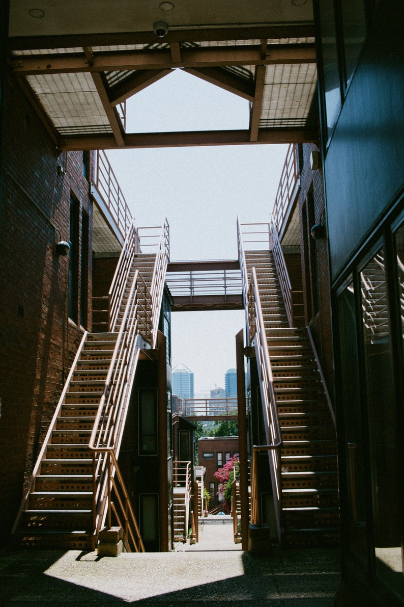 Printable Photo of Symmetrical Stairs image 1