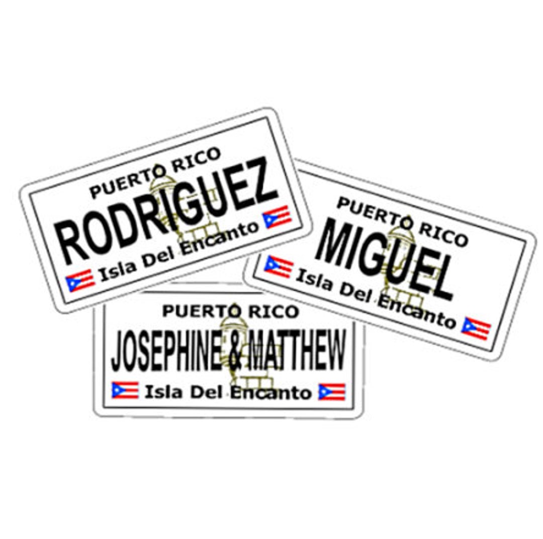 Auto Tag Sticker With a Name or Wordsee INSTRUCTIONS8 Sizes