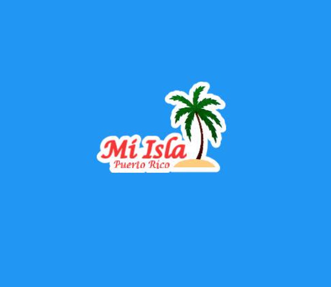 MI ISLA Puerto Rico, Vinyl, Waterproof Sticker, 3 Sizes - Etsy
