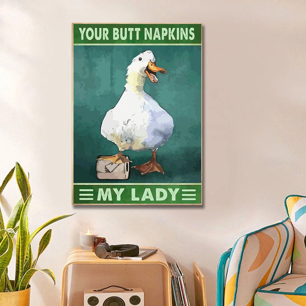 Funny Bathroom Duck Poster Quirky Toilet Humor Wall Art - Etsy