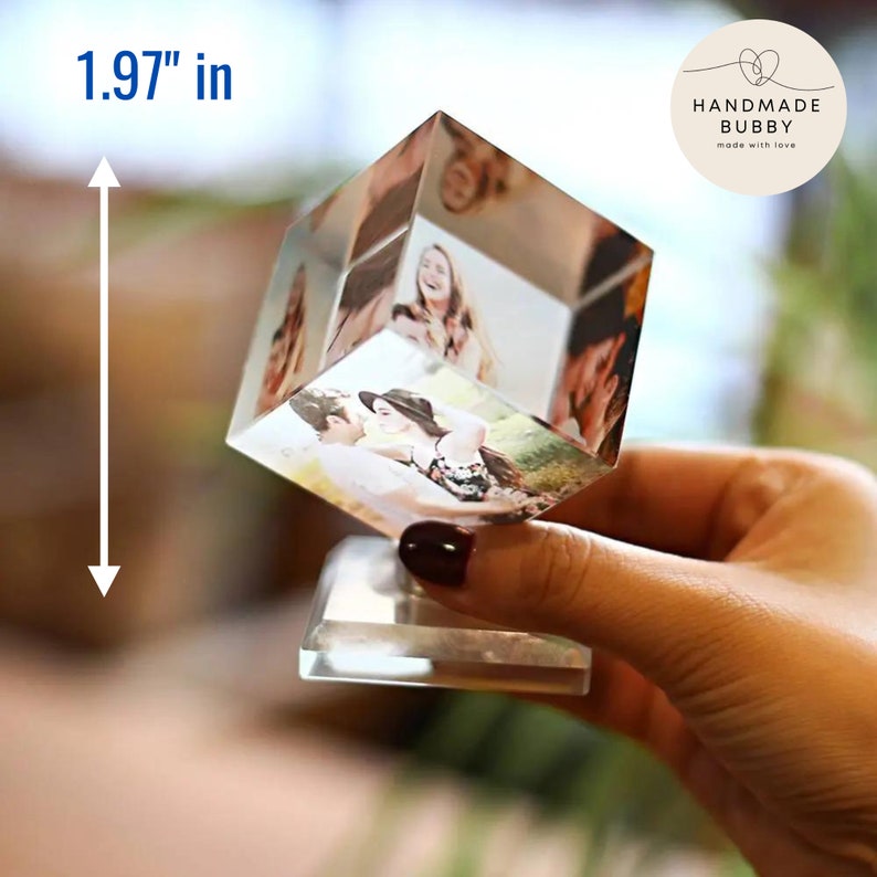 personalised revolving photo cube
