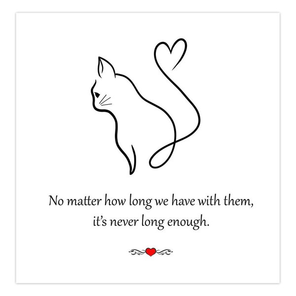 Sympathy Card Cat, Cat Bereavement Card, Cats Sympathy Card, Cat Condolences Card, Cat Memorial Card, Pet Loss Card