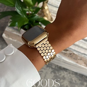 Honeycomb Apple Watch Band Gold Silver Rose Gold Black Metal for 9 8 7 6 5 SE 38mm 40mm 41mm 42mm 44mm 45mm 49mm Luxury Strap Gift for her
