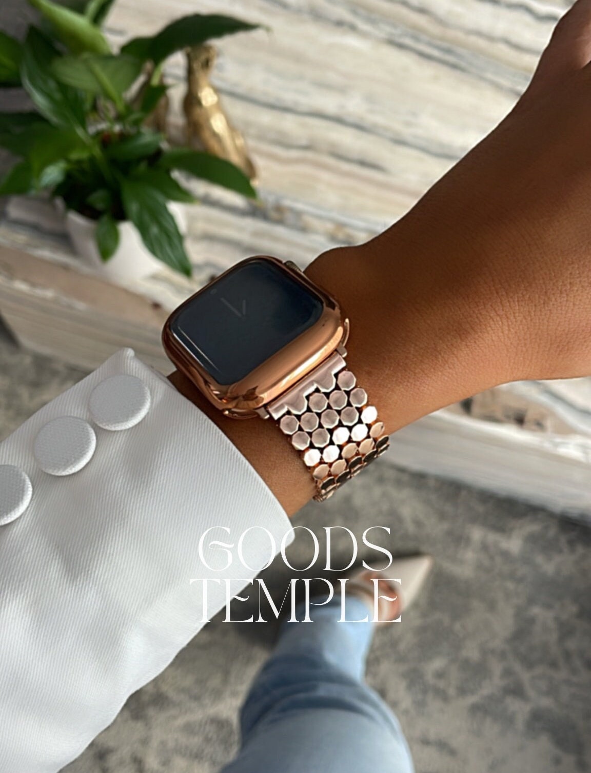 Honeycomb Apple Watch Band Gold Silver Rose Gold Black Metal for 9 8 7 6 5 SE 38mm 40mm 41mm 42mm 44mm 45mm 49mm Luxury Strap Gift for her