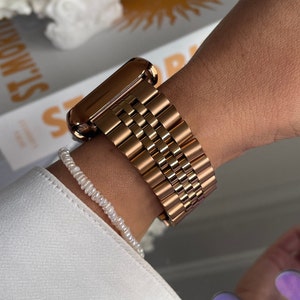 Rose Gold Apple Watch Armband 45 mm 44 mm 42 mm 41 mm 40 mm 38 mm iWatch Band Damen Herren Apple Watch 10 8 9 7 6 5 4 3 SE Armband Apple Watch Armband