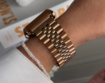 Buy Rose Gold Apple Watch Band 45mm 44mm 42mm 41mm 40mm 38mm