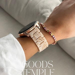 Samsung Watch Band Colurful Bracelet Stainless Steel Clasp Metal Plastic for 20mm 22mm Garmin Pretty Womens Gift Ladies Quick Release Fancy Etsy