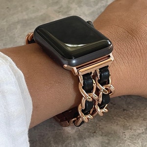 Chanel Apple Watch Band Chain iWatch Band 38mm 41mm 42mm 45mm
