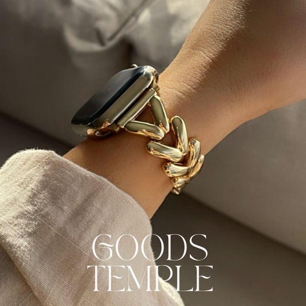 Herringbone Apple Watch Band, Stainless Steel Luxury Strap