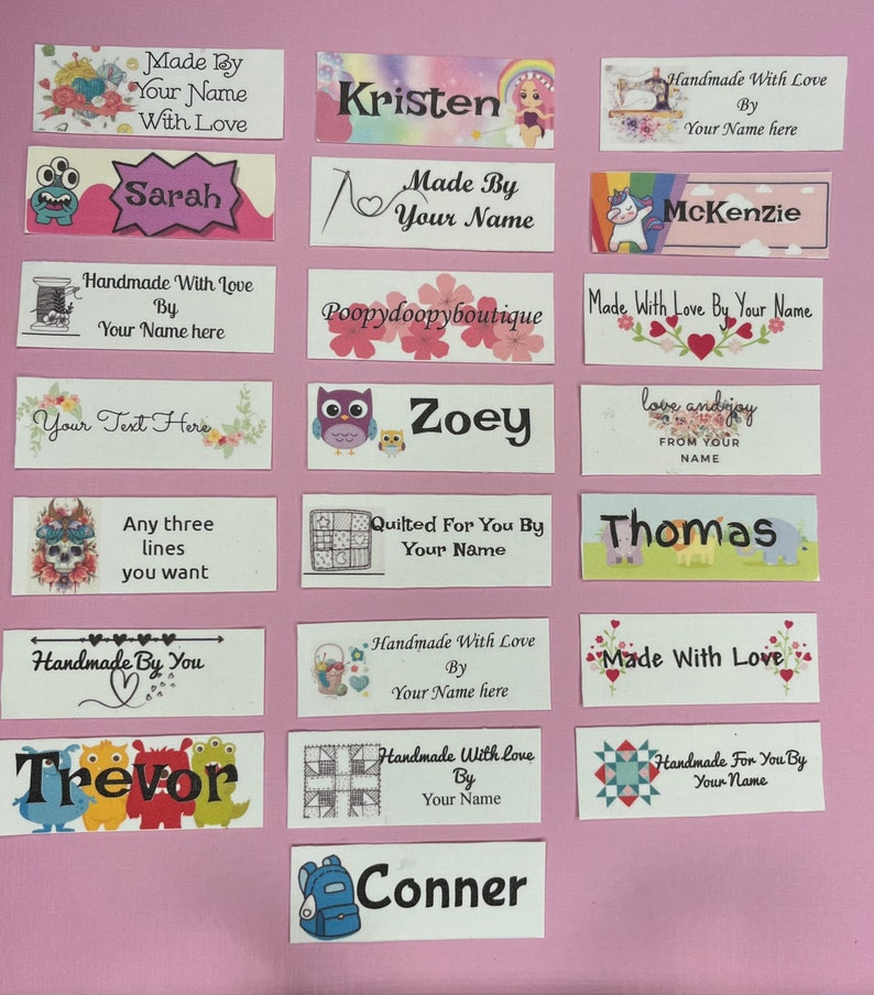 Iron on 30x Labels 100 Customizable Iron on Name Labelsmade Etsy
