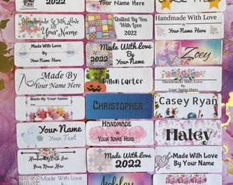 Custom Fabric Labels: Iron On or Sew On, Personalized Name Tags