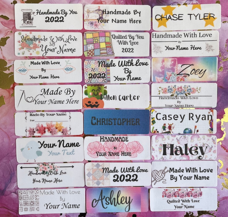 Iron on or Sew on Custom Labels/100customizable Labels/fabric Labels