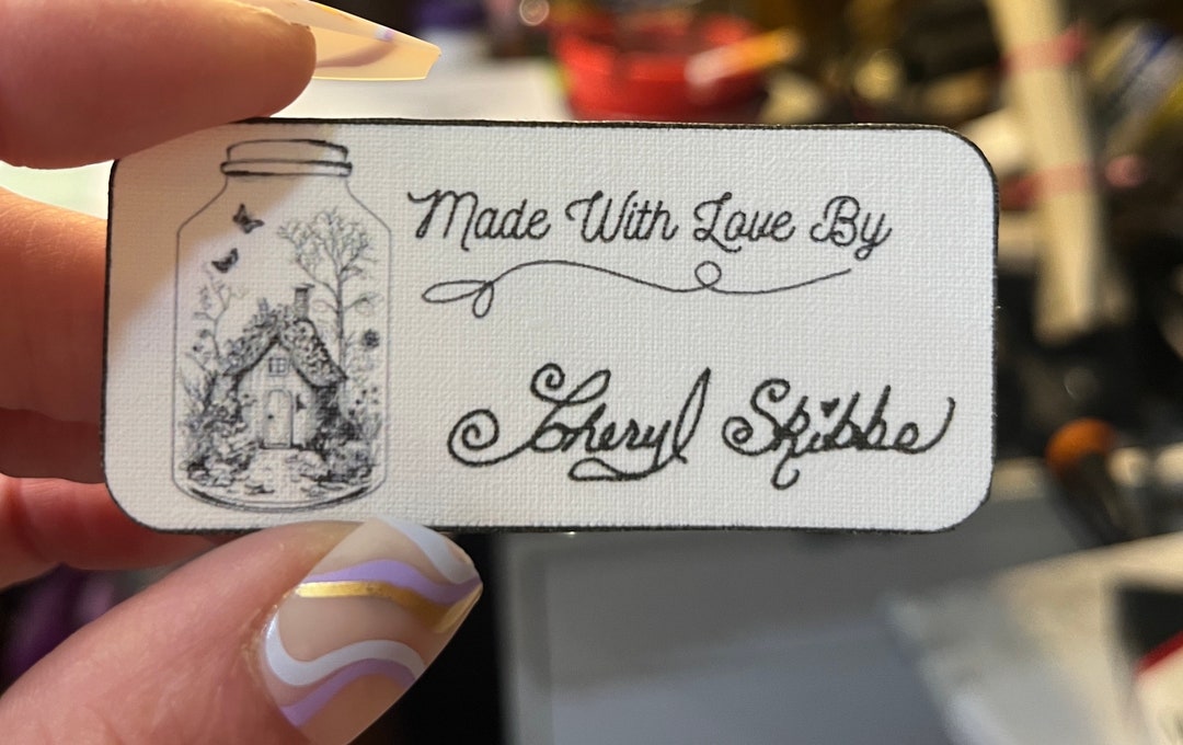 Sew on or Iron on Custom Labels /made With Love Labels/made by Labels