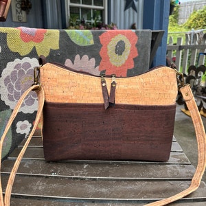 Elegante bolso de corcho/Bolso de hombro de corcho/Bolso de mano de corcho hecho a mano/Bolso minimalista de corcho/Monedero/Bolso de mano/Cuero de corcho/Tela de corcho/Corcho
