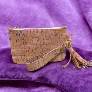 Cartera de monedero de corcho/pulsera de corcho/bolsa de cremallera de corcho/billetera de teléfono celular de corcho/billetera de cremallera de corcho/monedero de cambio de corcho/monedero/corcho/vegano