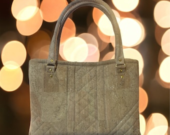 Quilted Cork Handbag: Waterproof Crossbody Shoulder Bag