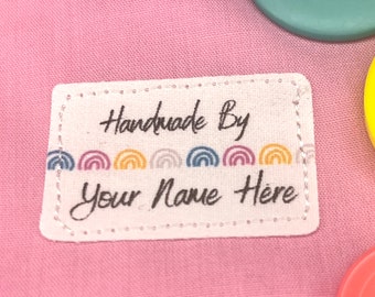 Custom Sew On/Iron On Labels: 30 Fabric Name Tags