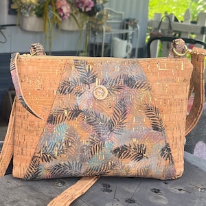 Hermoso bolso de corcho / Bolso de hombro de corcho / Bolso de mano de corcho hecho a mano / Bolso de corcho minimalista / Monedero / Bolso de mano / Cuero de corcho / Tela de corcho / Corcho / Clutch de corcho