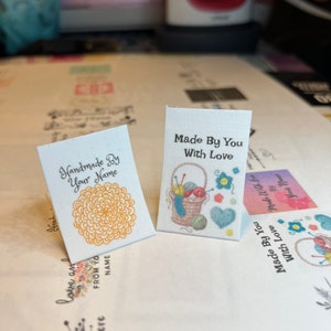 Custom Sew-On Cotton Labels: Handmade Item Tags