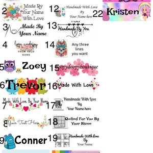 Iron on 30x Labels, 100% Customizable Iron on Name Labels,made With ...