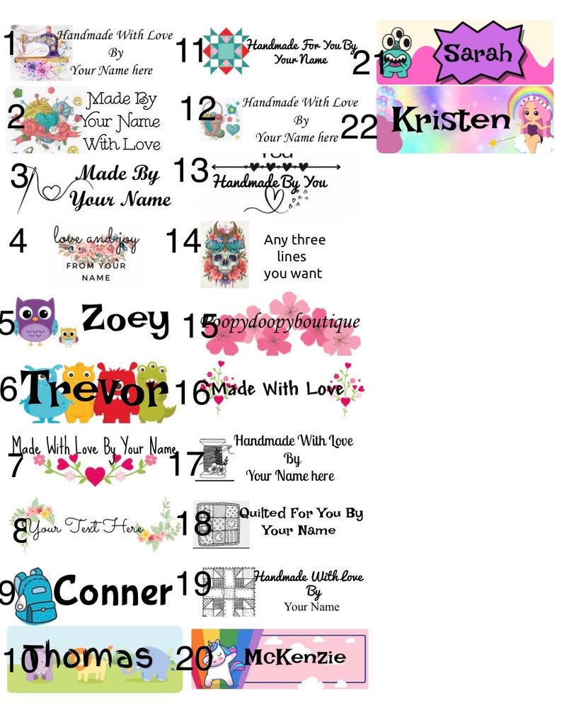 Iron on 30x Labels 100 Customizable Iron on Name Labelsmade Etsy