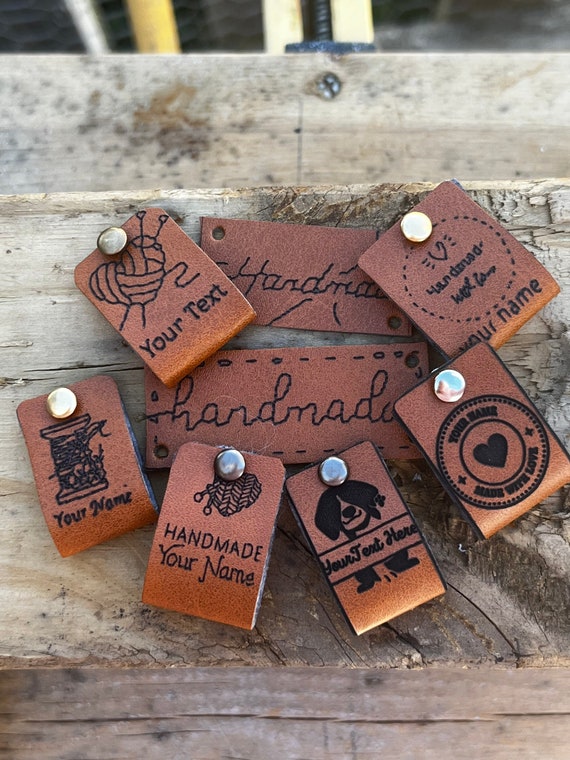 Leather Labels - Custom Faux Leather Tags for Handmade Items, with