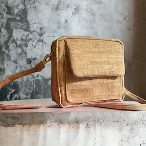 Bolso bandolera de corcho/monedero de corcho/bolso de corcho/bolso de hombro de corcho/corcho/cuero de corcho/bolso/bolso bandolera/bolso/regalo para ella
