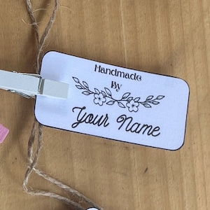 Sew on or iron on custom labels /Made with love labels/Made By labels/Sewing labels/Quilt labels/Logo tags/Custom Name Tags/Personalized