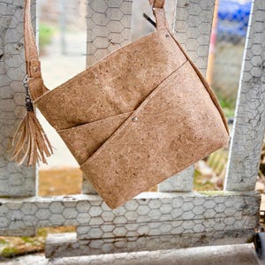 Bolso de hombro de corcho para mujer/Bolso cruzado de corcho/Bolso de mano de corcho/Monedero de corcho/Monedero/Corcho/Bolso de mano/Cuero de corcho