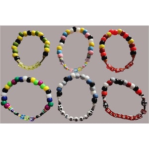 Twenty One Pilots albums inspired handmade bracelets — Self-titled, Vessel, Blurryface, Trench, Scaled and Icy, Clancy handmade bracelets