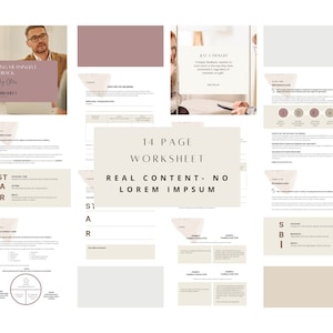 May include: A 14-page worksheet titled "Giving Meaningful Feedback" with a beige background and brown text. The worksheet includes sections titled "STAR" and "SBI" with examples of how to give feedback.