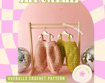 Jade Overalls / NO SEW Crochet Pattern / Crochet Plushie Clothes / Doll Clothes Pattern