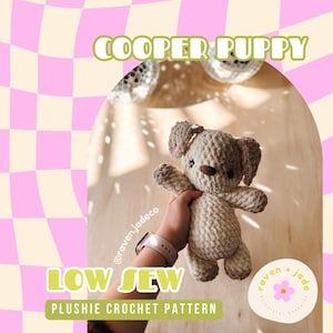 Cooper Puppy Plushie Virkmönster / LÅG SÖMNING Virkmönster / Virkad Plushie / Julvirkning