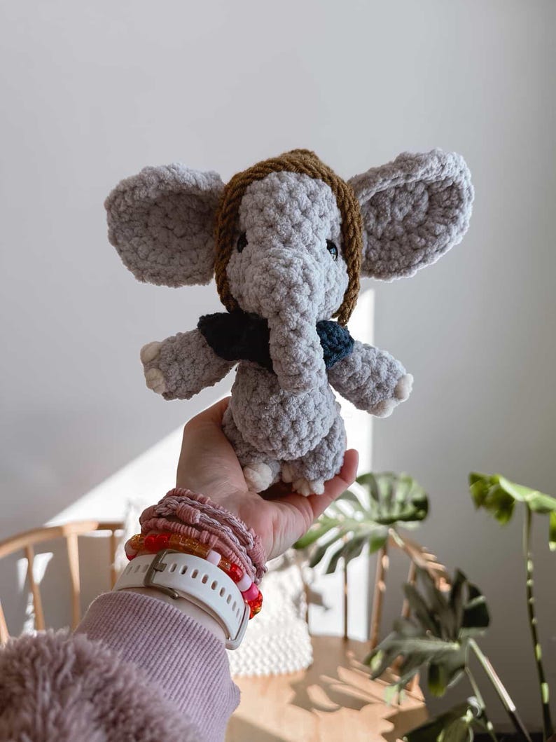 Elephant Crochet Pattern / LOW SEW Crochet Pattern / Crochet Mini Plush ...