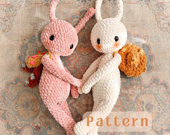 Bugsy The Snuggle Bug Crochet Pattern / Low Sew Crochet Pattern / Snail Crochet Pattern / Amigurumi Crochet Pattern / Butterfly Crochet