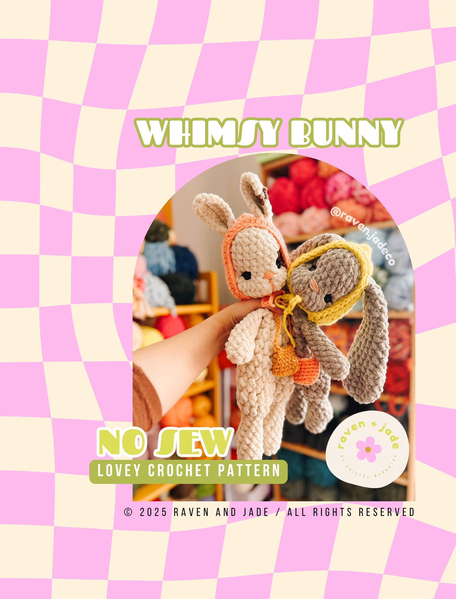 40 Bunny Lovey Crochet Patterns for Sweet Baby Gifts and Nursery Keepsakes 33 Lovey Whimsy Bunny Crochet Pattern / Crochet Pattern /