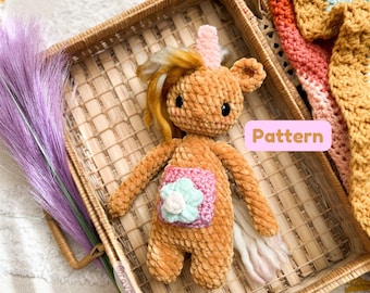 Mini Wonderland Unicorn Pattern / Crochet Pattern / Forest People Crochet Pattern / Amigurimi Pattern / Mushroom Crochet / Whimsy Folks